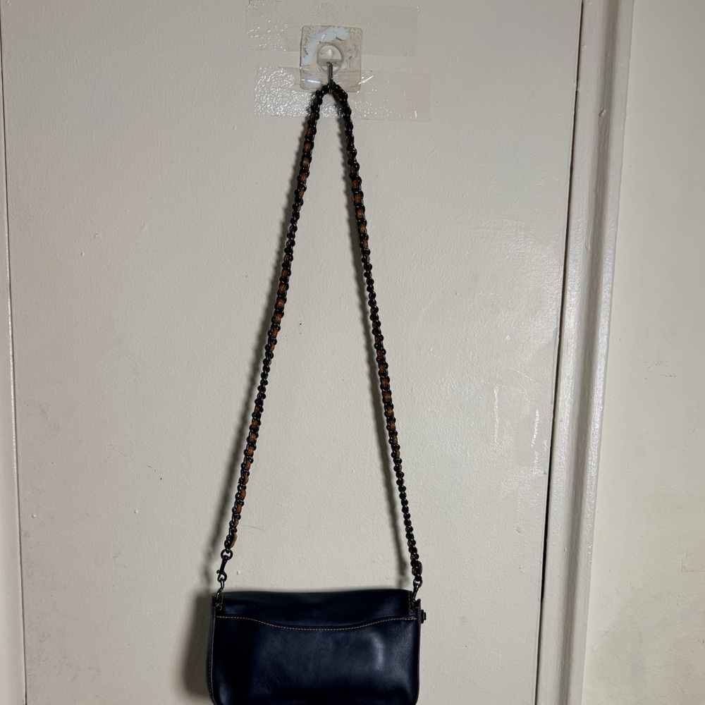 Coach Black and Tan Leather Crossbody Bag